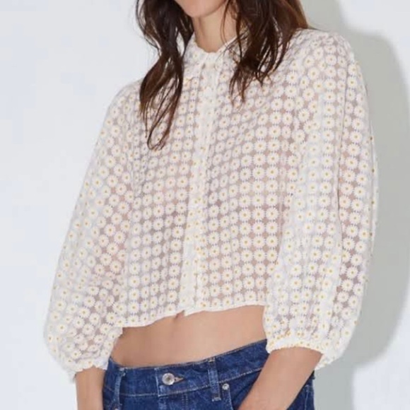 Zara Daisy Cropped Blouse - Picture 2 of 7